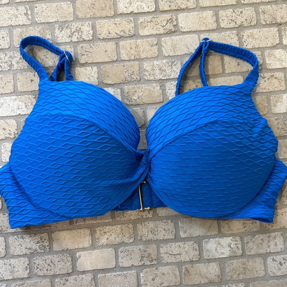 Victoria's Secret Blue Textured Bikini Top